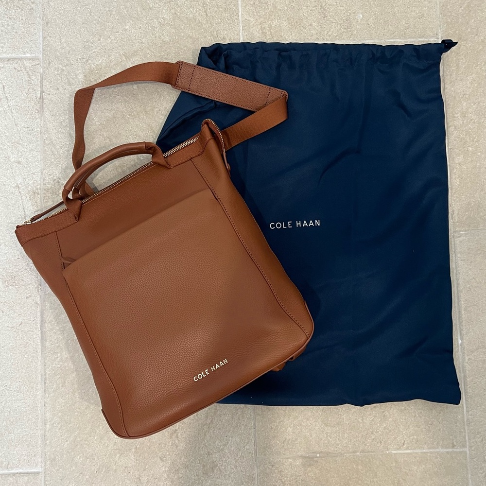 Cole Haan Grand Ambition Small Convertible Backpack in British Tan
